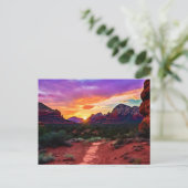 Sedona Arizona Red Rocks Natuur Beauful Sunset Briefkaart (Staand voorkant)