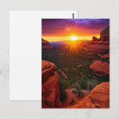 Sedona Arizona Red Rocks Natuur Beauful Sunset Briefkaart (Voorkant / Achterkant)