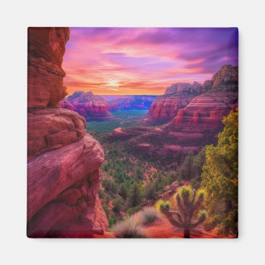 Sedona Arizona Red Rocks Natuur Beauful Sunset Magneet (Voorkant)
