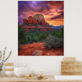 Sedona Arizona Red Rocks Natuur Beauful Sunset Poster (Keuken)