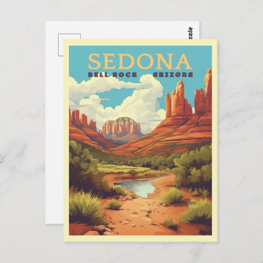  Sedona Arizona Reizen Briefkaart (Voorkant / Achterkant)