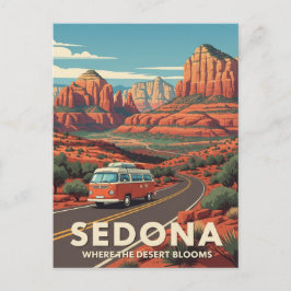 Sedona Arizona Reizen Vintage Retro Briefkaart