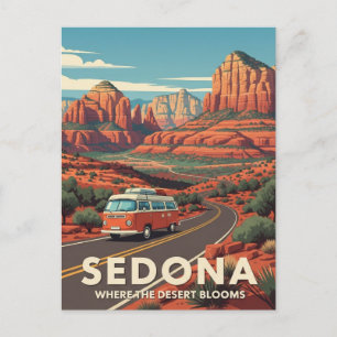Sedona Arizona Reizen Vintage Retro Briefkaart