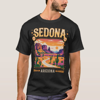 Sedona Arizona Retro Landschap Woestijn Zuidwest T-shirt