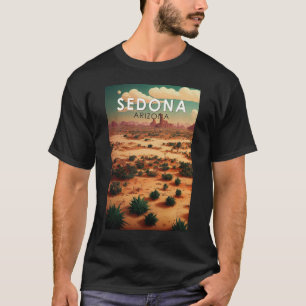 Sedona Arizona Retro Reis Kunst Vintage T-shirt