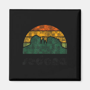 Sedona arizona retro vintage verweerde wandeling magneet