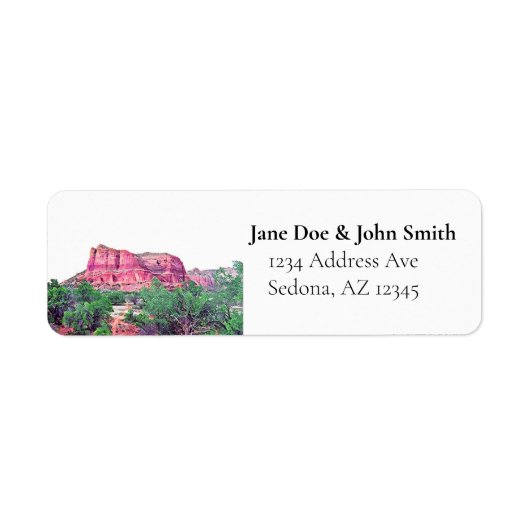 Sedona Arizona Return Address Labels (Voorkant)