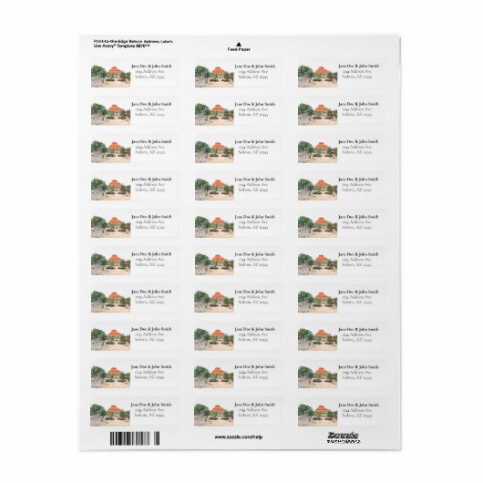 Sedona Arizona Return Address Labels (Full Sheet)