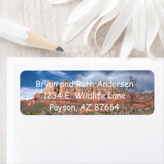 Sedona Arizona roodrotslandschap Etiket (Insitu)