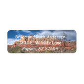 Sedona Arizona roodrotslandschap Etiket (Voorkant)