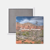 Sedona Arizona roodrotslandschap Magneet (Voorkant / Achterkant)