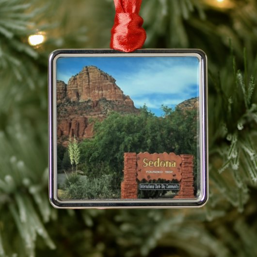 Sedona Arizona Sign Metalen Ornament (Boom)