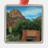 Sedona Arizona Sign Metalen Ornament (Voorkant)