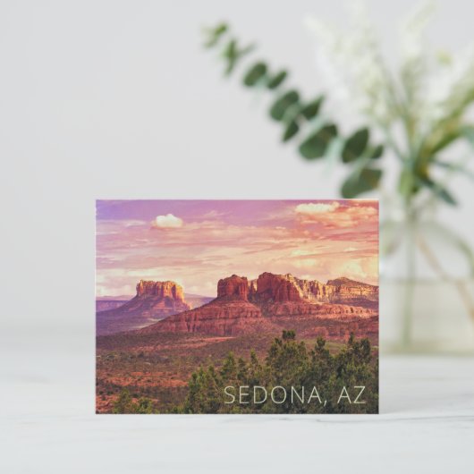 Sedona Arizona Sunset Briefkaart (Staand voorkant)