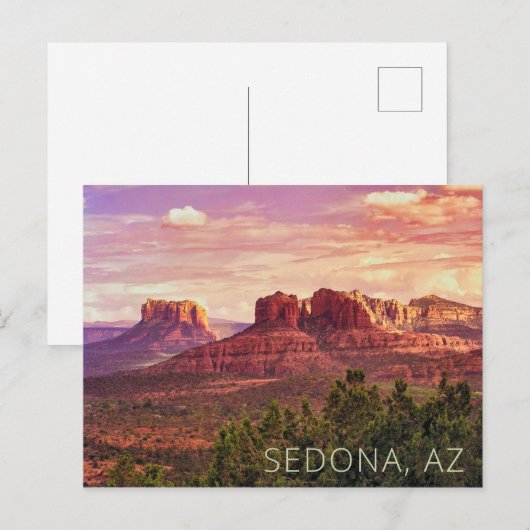 Sedona Arizona Sunset Briefkaart (Voorkant / Achterkant)
