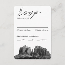 Sedona Arizona Traditionele RSVP Maaltijd Optie Informatiekaartje