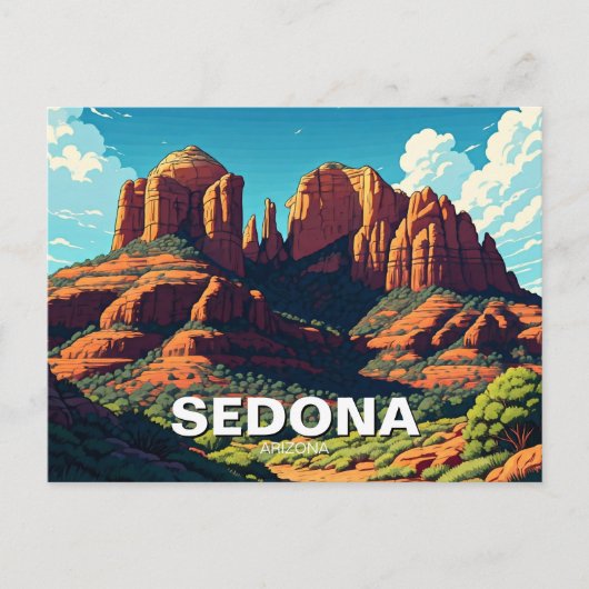Sedona Arizona Travel Red Rocks Briefkaart (Voorkant)