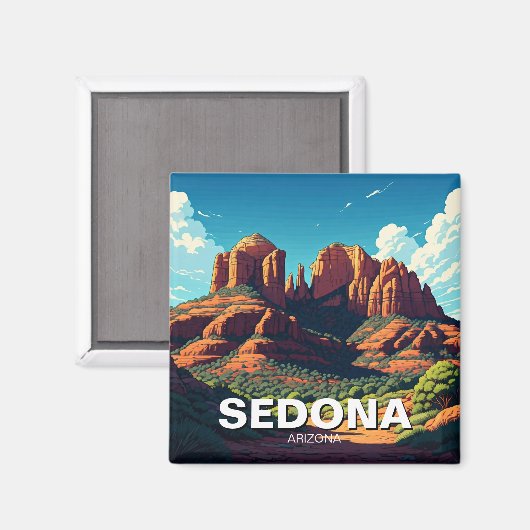 Sedona Arizona Travel Red Rocks Magneet (Voorkant / Achterkant)