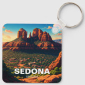 Sedona Arizona Travel Verticaal Sleutelhanger (Achterkant)