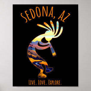 Sedona Arizona USA Dancing Kokopelli Southwest Des Poster