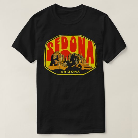 Sedona Arizona Verstoorde Cathedraal Rock H T-shirt (Design voorkant)
