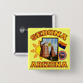 Sedona, Arizona Vierkante Button 5,1 Cm (Voorkant /achterkant)