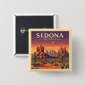 Sedona Arizona Vierkante Button 5,1 Cm (Voorkant /achterkant)