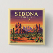 Sedona Arizona Vierkante Button 5,1 Cm (Voorkant)