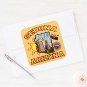 Sedona, Arizona Vierkante Sticker (Envelop)