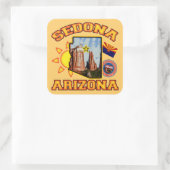 Sedona, Arizona Vierkante Sticker (Tas)