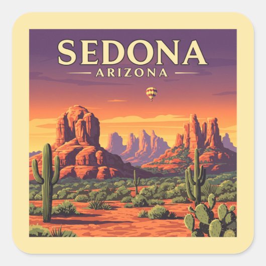  Sedona Arizona Vierkante Sticker (Voorkant)