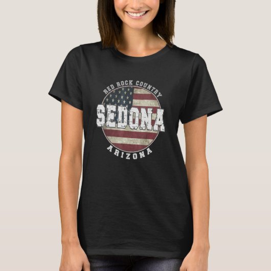 Sedona Arizona Vintage American flag T-shirt (Voorkant)