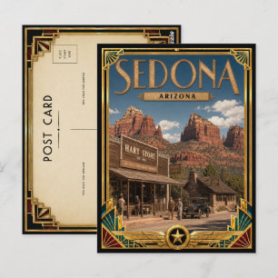 Sedona Arizona Vintage Art Deco Gouden Tijdperk Briefkaart
