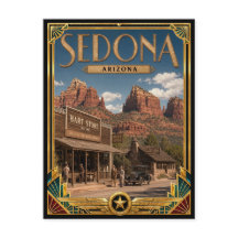 Sedona Arizona Vintage Art Deco Gouden Tijdperk