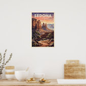 Sedona Arizona Vintage Reisposter Poster (Keuken)