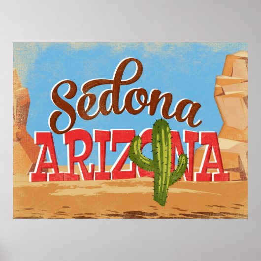 Sedona Arizona Vintage Travel Poster (Voorkant)