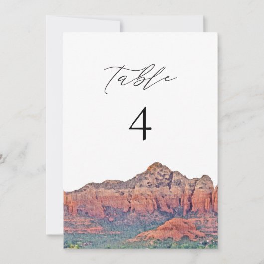 SEDONA Arizona Waterverf Tafelnummer Kaart (Voorkant)
