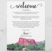 Sedona Arizona Wedding Weekend Welkomstreisroute (Voorkant)