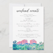 Sedona Arizona Wedding Weekend Welkomstreisroute Kaart (Achterkant)