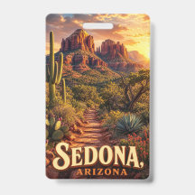Sedona Arizona Zonsondergang Rode Rots Woestijn Re