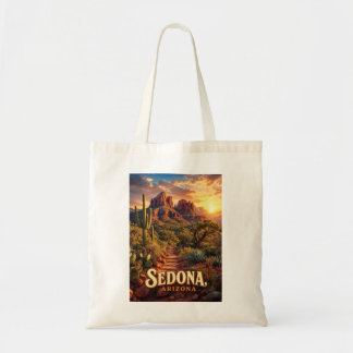 Sedona Arizona Zonsondergang Rode Rots Woestijn Re Tote Bag