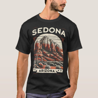 Sedona Az Hiking Outdoors Mountain Sedona Usa Retr T-shirt