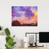 Sedona AZ Sunset Psalm 19:1 POSTER PRINT (Thuiskantoor)