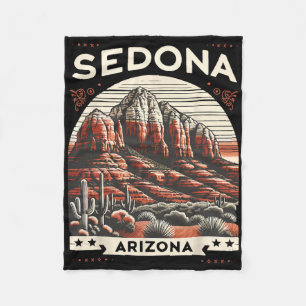 Sedona Az Wandelen Buiten Bergen Sedona Usa Retr Fleece Deken