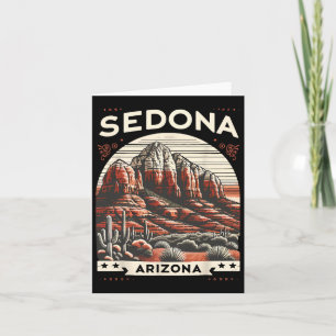 Sedona AZ Wandelen Buiten Mountain Sedona USA Retr Kaart