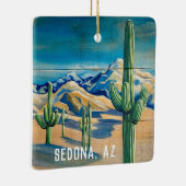 Sedona, AZ-woestijnkerst Keramisch Ornament (Rechts)