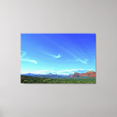 Sedona Berglandschap engelwolken aankomen Canvas Afdruk (Voorkant)