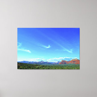 Sedona Berglandschap engelwolken aankomen Canvas Afdruk