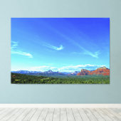 Sedona Berglandschap engelwolken aankomen Canvas Afdruk (Insitu (Houten vloer))