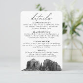 Sedona Bruiloft Details Behuizing Kaart (Staand voorkant)